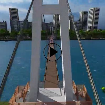 吊桥三维视频